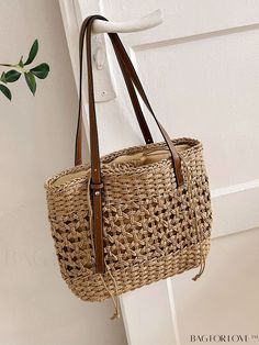 BagForLove - Stylish Straw Bag with Intricate Hollow Out Design Product Description Color Khaki Bag Size Small Material Straw Size Chart INCH CM Bag Length Bag Width Bag Height Handle Height 11.8 inch 3.1 inch 7.9 inch 15.7 inch Bag Length Bag Width Bag Height Handle Height 30 cm 8 cm 20 cm 40 cm Details Pictures Similar Products h2 { text-align: center; } /* æ¢è¡ */ li{ white-space: normal; word-break: break-all; word-wrap: break-word; } .red-box { width: 100%; display: flex; flex-direction: Woven Handheld Bag For Daily Use, Handheld Woven Bag For Daily Use, Woven Double Handle Bags For Daily Use, Daily Use Woven Tote Bag, Daily Woven Tote Bag, Daily Use Straw Tote Bag With Single Handle, Woven Crossbody Bag For Daily Use, Daily Woven Crossbody Bag, Straw Tote