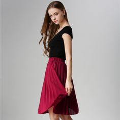 Item Type: SkirtMaterial: ChiffonCut: Knife-PleatedWaist Type: HighLength: Knee-LengthSize: One SizeFeatures: Skirt, Women’s Skirt, Pleated Skirt, Vintage Skirt, High-Waisted Skirt, Chiffon SkirtPackage Includes:1 x PcSize Info:Size (cm)One SizeWaist62 - 85Length60 Chic Pleated Chiffon Skirt, Pleated Full Chiffon Skirt, Casual Party Chiffon Skirt, Casual Chiffon Party Skirt, Knee-length Party Skirt With Pleated Waist, Red Knee-length Pleated Skirt For Spring, Trendy Flared Skirt With Pleated Waist, Knee-length Pleated Skirt, Trendy Knee-length Pleated Skirt