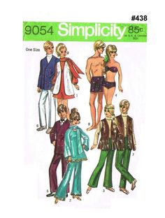 an old fashion sewing pattern for men and women