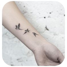 Swallow Bird Tattoos, Wrist Tattoos Girls, Flying Bird Tattoo