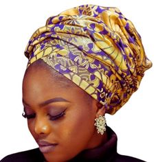 Add a touch of elegance to your wardrobe with our exquisite Damask Turban, crafted from luxurious non-stretchy cotton fabric. This ready-to-wear turban is designed to fit all head sizes comfortably, thanks to its thoughtful one-size-fits-all design. The turban features two short ropes at the back, allowing you to adjust and secure it to your perfect fit. Key Features:     > One Size Fits All: Suitable for all head sizes.     > Premium Fabric: Made from high-quality, non-stretchy damask material Elegant Church Headwrap In Headband Style, Elegant Church Headwrap Headband, Traditional Gold Turban Headband, Traditional Gold Headband Turban, Elegant Yellow Headwrap In Headband Style, Adjustable Gold Headscarf For Party, Fitted Yellow Headwrap For Parties, Fitted Headscarf For Wedding, Yellow Fitted Headwrap For Party