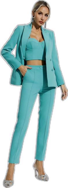 Blazer Set, Professional Women, Casual Elegance, Product Images, Blazer, Collage, Bra, Wardrobe, Pants