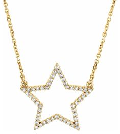 Twinkle twinkle little star... you can spot this piece from afar! With 1/5ct total weight of diamonds this large star is on a 16" chain, and stacks perfectly with our Mini Star Necklace and our Diamond Crescent Moon! 0.5 CTW diamonds Diamond Outline, Diamond Star Necklace, Rose Gold Pendant Necklace, Celestial Necklace, Diamond Chain, Diamond Star, Rose Gold Necklace, Star Pendant, Ring Collections