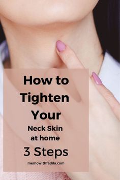 You can start tightening your neck skin at home if you are ready for it. Here, you will find 3 easy steps to incorporate in your daily routine. #looseskin #neckskin #turkeyneck #saggyneck #skincare How To Tighten Under Chin, Under Neck Tightening, Tightening Neck Skin, Aging Neck Remedies, Sagging Neck Remedies, How To Tighten Skin Under Chin, Neck Skin Tightening Face Exercises, Tighten Chin And Neck, Tighten Neck Skin Double Chin