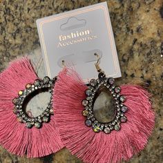 Fringe & bling Fringe Earrings, Wholesale Fashion, Crochet Earrings, Fashion Accessories, Yellow, Crochet, Pink, Blue, White