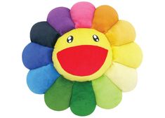 a multicolored flower shaped stuffed animal