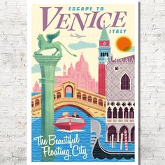 an advertisement for venice, italy