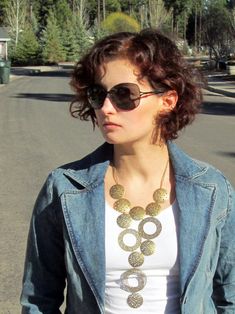 Statement Bib Necklace Modern Geometric Runway Necklace - Etsy Chic Metal Necklaces, Trendy Metal Necklaces For Spring, Chic Metal Bib Necklace, Runway Necklace, Flagstaff Az, Statement Bib Necklace, Bib Necklaces, Flagstaff, Modern Necklaces