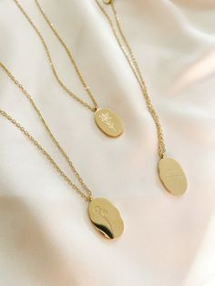 Birth Flower Necklace 18k Gold Plated Stainless Steel. - Etsy Birth Flower Necklace, Floral Pendant Necklace, Birth Month Flower, Month Flowers, Floral Pendant, Flower Pendant Necklace, Birth Month Flowers, Birth Flower, Birth Month