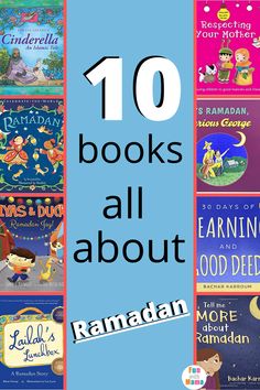 the top ten books all about ramaan are in front of a blue background and there is