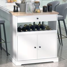 Coffee Bar Cabinet, Farmhouse Buffet Cabinet with Storage, Kitchen Sideboard with Pull Out Wine Rack, White Storage Cabinet Cupboard with Drawer for Dining Living Room Farmhouse Buffet Cabinet, White Storage Cabinet, Farmhouse Buffet, White Storage Cabinets, White Sideboard, Storage Kitchen, White Storage