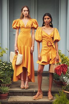 Pastel Spring Dress, Haute Couture Style, Chique Outfit, Sachin Babi, Yellow Dresses, Short Sleeve Maxi Dresses, 2020 Trends, 2020 Fashion