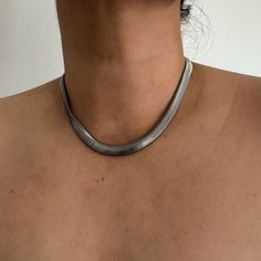 ~ Titanium steel snake chain necklace, available in silver and 18K gold plated, tarnish free, perfect fro layering or wear on its own.  ~18" plus additional 2" extension.  ~  We ship in 1-3 days ~ All purchases come in a complimentary jewelry pouch or box. Minimalist Snake Chain Clavicle Choker Necklace, Trendy Metal Herringbone Necklace As Gift, Trendy Metal Snake Chain Necklace, Stainless Steel Snake Chain Necklace, Silver Herringbone Necklace With Snake Chain, Trendy Silver Herringbone Snake Chain Necklace, Trendy Silver Herringbone Necklace, Trendy Stainless Steel Snake Chain Necklace, Minimalist Metal Herringbone Necklace