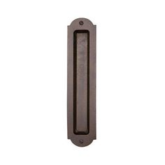 an iron door handle on a white background