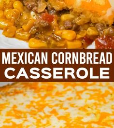 mexican cornbread casserole is an easy dinner recipe that's ready in under 30 minutes