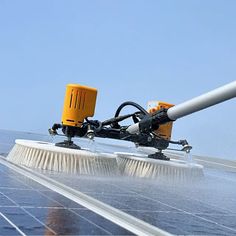 X4 Solar Cleaning Brush Main Features:
1.Telescopic rod
Material:Aluminum alloy
Length (M):3.5M/ 5.5M/ 7.5M
Number of stanzas (section):3/4/5
Diameter (MM):36/39.5/43
Wall thickness:1mm
Number of stanzas (section):3/4/5

2.DC motor 
Total power: 300W
Voltage: DC24V
Rotate speed: 350r/min

3.Brush head
Brush diameter:32CM
Cleaning width :65CM
Usage Time: Over 5 years 
Material:Nylon wire Solar Panel Cleaning, Panel Solar, Cleaning Robot, Solar Pv, Wind Energy, English House, Wash Brush, Dim Lighting, Dongguan