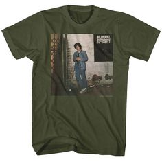 52nd Street T-shirt Tour Merch, Billy Joel, Military Green, Music, Green, T Shirt