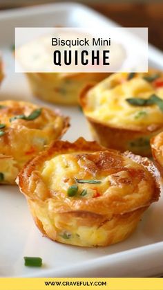 Bisquick Mini Quiche Bisquick Quiche Muffins, Mini Bisquick Quiche, Mini Quiche Filling Ideas, Bisquick Crustless Quiche, Self Crusting Quiche Recipes, Homemade Mini Quiche, Mini Quiches Recipes, Individual Quiche Recipes Muffin Tins, Quiche Mini Muffins