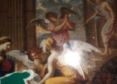 an image of a painting with angels in it