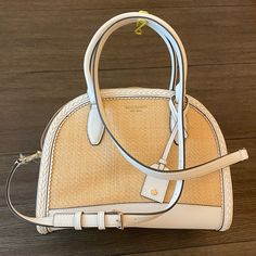 Never Used Kate Spade White Rattan Bag. Love This Purse But Never Found An Occasion For It. Comes With Original Tags And Designer Booklet. Would Make A Great Gift. Kate Spade Beige Bag For Daily Use, Beige Kate Spade Shoulder Bag With Handles, Kate Spade Beige Crossbody Satchel, Kate Spade Beige Top Handle Satchel, Kate Spade Beige Satchel With Detachable Strap, Kate Spade Beige Satchel With Detachable Handle, Kate Spade Beige Shoulder Bag With Handles, Kate Spade Cream Bag With Adjustable Strap, Kate Spade Beige Double Handle Satchel