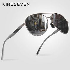 KINGSEVEN DESIGN Men Classic Polarized Sunglasses Aluminum Pilot Sun glasses UV400 Protection Pilot Glasses, Aviator Sunglasses Mens, 11 59, Classic Sunglasses, Men Classic, Pilot Sunglasses, Cool Sunglasses, Women's Hats, Womens Glasses