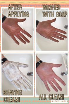 Shaving cream removes self tanner!!! Any kind should work!!! Self Tanning Hacks, How To Get Self Tanner Off Hands, Self Tan Hacks, How To Remove Self Tanner From Hands, Fake Tan Tips, Self Tanner Tips, Tanning Hacks, Diy Self Tanner