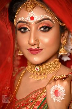 Jj Poster, Bengali Makeup Look, Kumkum Design, Kolka Art, Bridal Makup, Makeup Artist Course