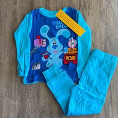 New Blues Clues Pajamas, Size 3t Playful Blue Cotton Sleepwear, Playful Blue Sleepwear For Sleepovers, Playful Blue Sleepwear, Baby Shark Christmas, Disney Princess Pajamas, Paw Patrol Christmas, Santa Pajamas, Boys Pjs, Girls Brunch