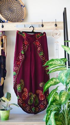 Embroidered Indian boho dhoti pants Summer Festive Pants With Floral Embroidery, Bollywood Style Festive Bottoms For Spring, Summer Festive Floral Embroidery Pants, Festive Bollywood Style Harem Pants, Bohemian Festive Harem Bottoms, Bollywood Style Harem Pants For Festivals, Bollywood Style Harem Pants For Festive Occasions, Bollywood Style Festive Harem Pants For Festivals, Bollywood Style Harem Pants For Navratri