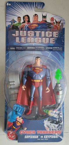 the action figure superman is shown in its package, and it looks like he's ready