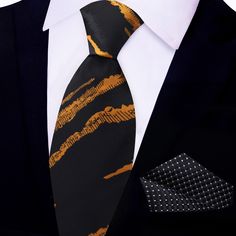 Introducing our sophisticated silk necktie in black with a refined gold pinstripe pattern. This elegant accessory adds a touch of classic luxury to any outfit. Here’s how to pair this stylish necktie for different settings: Dress Shirts: Solid White Dress Shirt: A classic choice that makes the gold pinstripes pop, offering a crisp and clean look. Solid Light Grey Dress Shirt: Provides a subtle contrast, enhancing the tie's elegance without overpowering it. White Shirt with Thin Black Stripes: Ad Grey Dress Shirt, Charcoal Gray Suit, Events Business, Light Grey Suits, Light Grey Dress, Grey Shirt Dress, Pinstripe Pattern, Tie Length, Copper Accents