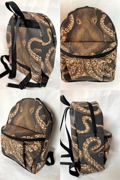 Custom order "school size" backpack message me for your custom order Octopus Print, Octopus, Louis Vuitton Monogram, Monogram