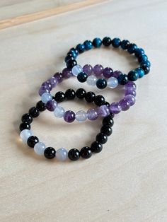 ✨single friendship/ sister/brother bond/ couple bracelets 🍃onyx 🍃amethyst  🍃blue tiger eye Black Amethyst Bracelets With 8mm Beads, Black Amethyst 8mm Bead Bracelets, Black Amethyst Bracelet With 8mm Beads, Black Amethyst Gemstone Bracelets, Black Amethyst Gemstone Bracelet, Black Amethyst Bracelet As Gift, Sister And Brother Bond, Brother Bond, Bracelets Couple