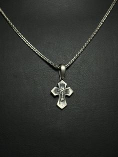 Personalized Solid Silver Solid Silver Crucifix Cross Necklaces Discover elegance and significance with our Solid Silver Solid Silver Crucifix Cross Necklace, designed for both men and women. Crafted from 925 Sterling Silver, this necklace features intricate handmade details and can be personalized to add a special touch. Ideal for daily wear or as a thoughtful gift, this pendant is a beautiful way to celebrate meaningful moments. Why You'll Love It: Handcrafted Excellence: Each pendant is meticulously crafted with attention to detail. Elegant and Versatile: Complements any outfit with its sophisticated design. Customizable: Personalize with engravings for a unique touch or a memorable gift. Product Details: Material: 925 Sterling Silver Finish Options: Oxidized, Polished, Gold Plated, Ros Necklace Christian, Cross Necklaces, Tarnished Silver, Jesus On The Cross, Religious Jewelry, The Cross, Memorable Gifts, Cleaning Jewelry, Cross Pendant