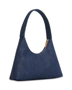 Mansur Gavriel - Mini Denim Candy Bag Denim Blue Top Handle Bag, Blue Denim Top Handle Shoulder Bag, Denim Top Handle Bag For Everyday, Casual Top Handle Denim Shoulder Bag, Chic Denim Shoulder Bag For Shopping, Denim Top Handle Shoulder Bag For Shopping, Denim Bags With Gold-tone Hardware For Everyday Use, Everyday Denim Bags With Gold-tone Hardware, Modern Everyday Denim Shoulder Bag