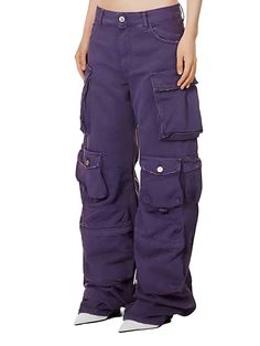 These pants have spacious cargo pockets and a comfortable fit, perfect for any adventure. Made with durable materials, they offer long-lasting wear for all your outdoor activities. Materials: 100% Cotton Stretch Level: Moderate stretch for ease of movement Style: Casual, urban-inspired design Details: Multiple utility pockets and drawstring waist Waist Line: Mid-rise with adjustable fit Pattern: Solid purple color Imported Disclaimer: Colors may vary slightly due to screen settings Purple Male Outfit Aesthetic, Baggy Purple Pants, Trendy Purple Cargo Pants With Pockets, Purple Grunge Outfits, Purple Streetwear Cargo Pants With Side Pockets, Black Grunge Outfit, Cargo Baggy Pants, Purple Streetwear Pants With Pockets, Purple Cotton Cargo Pants