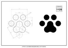 a dog paw is shown next to an image of a cat's paw printable