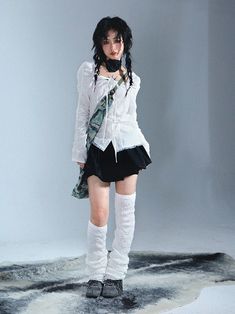 Nana Anime Outfits, Outfits Ideas Y2k, Dress And Jacket Outfit, Harajuku Clothes, Ballet Fashion, Grunge Goth, Long Socks