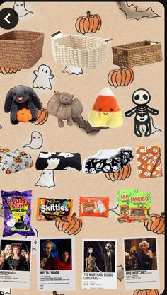 an image of halloween items on display for the web user to see in their browser