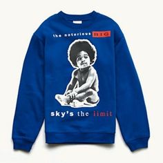 This is for the licensed sweatshirt shown in size chosen, new without tags Big Sweatshirt, Notorious Big, Popular Songs, Blue Sweatshirt, Crew Shirt, Music Lover, Casual Wear, Forever 21, Active Wear