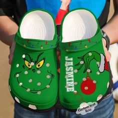 Sneaker Slippers Jordangreen, Holiday Crocs Shoes, Grinch Christmas Shoes, Crocband Clog, Crocs Clog, Crocs Crocband, Clog Shoes, Crocs Clogs, Crocs Classic Clogs