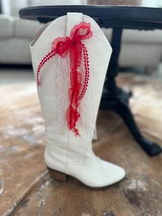 Boots with Ribbons - Ole Miss Boots - Ole Miss Gameday Boots with Ribbons - Ole Miss Gameday Boots - Ole Miss outfit Ole Miss Outfit, Ole Miss Gameday, Boots With Ribbon, College Room Decor, College Game Days, Ole Miss Rebels, Ole Miss, Gameday Outfit