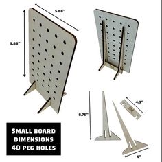 the small board stands are designed to hold 40 peg holes