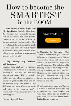 an article about how to become the smartest in the room with brain time on it