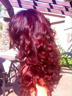 Bright Red Hair Curly, Red Hair Curly, Hair Down Hairstyles, Curly Hair Inspo, Cherry Red Hair, Red Ombre Hair, Dyed Curly Hair