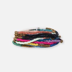 Sage Color Block Beaded 10 Strand Stretch Bracelets Gold Block Bracelet Trendy Multicolor Stackable Stretch Bracelet, Trendy Beaded Multicolor Wristband, Playful Multicolor Stackable Bracelets, Multicolor Beaded Bangle Wristband, Summer Multicolor Hand-strung Stretch Bracelet, Bracelet Pack, Cool Piercings, Bracelets Gold, Sage Color