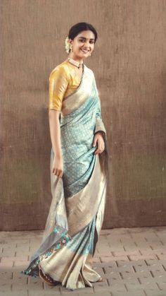 North Indian Wedding Guest Saree Look, Kanjivaram Sarees Silk, Keerthi Suresh