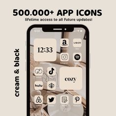 an iphone screen with icons and text on it