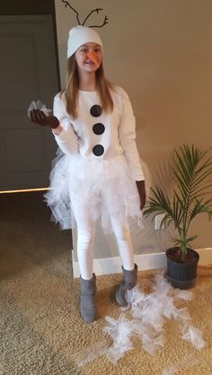 Diy Olaf Costume, Olaf Frozen Costume, Olaf Diy, Olaf Halloween Costume, Frozen Musical, Olaf Costume, Frozen Halloween, Frozen Costumes, Snowman Costume