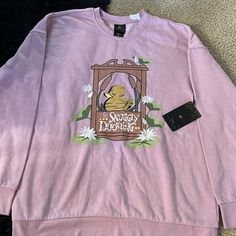 Disney Sweatshirt. Disney Princess. The Snuggly Duckling From “Tangled.” Color: Lavender. Size: Medium. New With Tags. Pink Long Sleeve Disney T-shirt, Tangled Sweatshirt, Snuggly Duckling, Disney Sweatshirt, Disney Sweatshirts, Tangled, Color Purple, Clothing And Shoes, Lavender